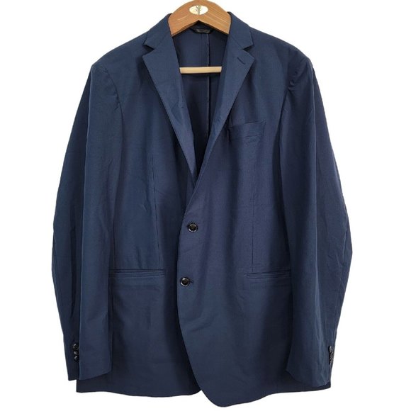 Sene Soho Flex Tech Sport Coat Unstructured Blazer Jacket Blue Custom 54 Chest - Picture 1 of 3